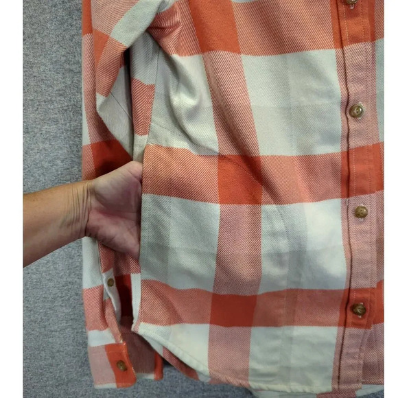 L.L.Bean Women's Soft-Brushed Flannel Shirt Jacket with Pockets Plaid XS - Picture 4 of 12